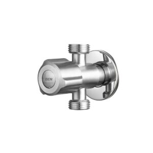 สต็อปวาล์ว ขนาด 1/2"x1/2"x1/2" สแตนเลส